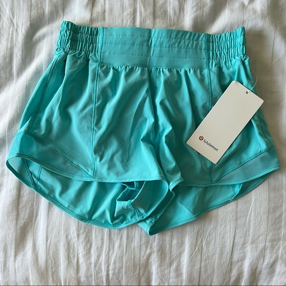 Lululemon hotty hot shorts HR high rise 2.5” inseam electric turquoise - Picture 8 of 15